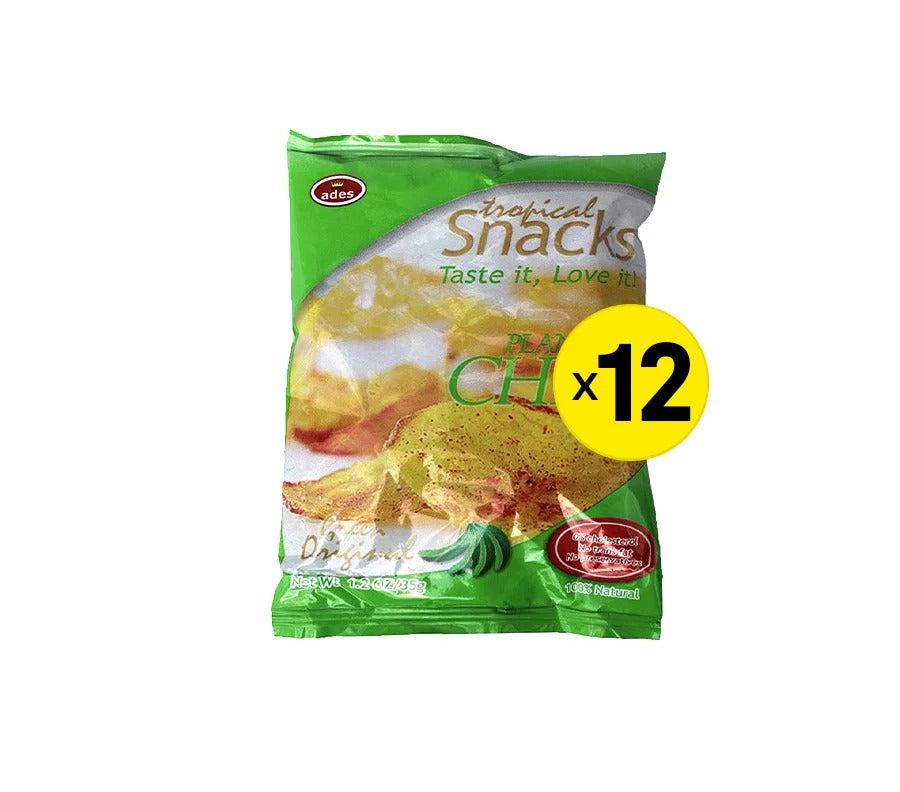 Ades Plantain Chips Pack 12 Green Origin-SurulereFoods